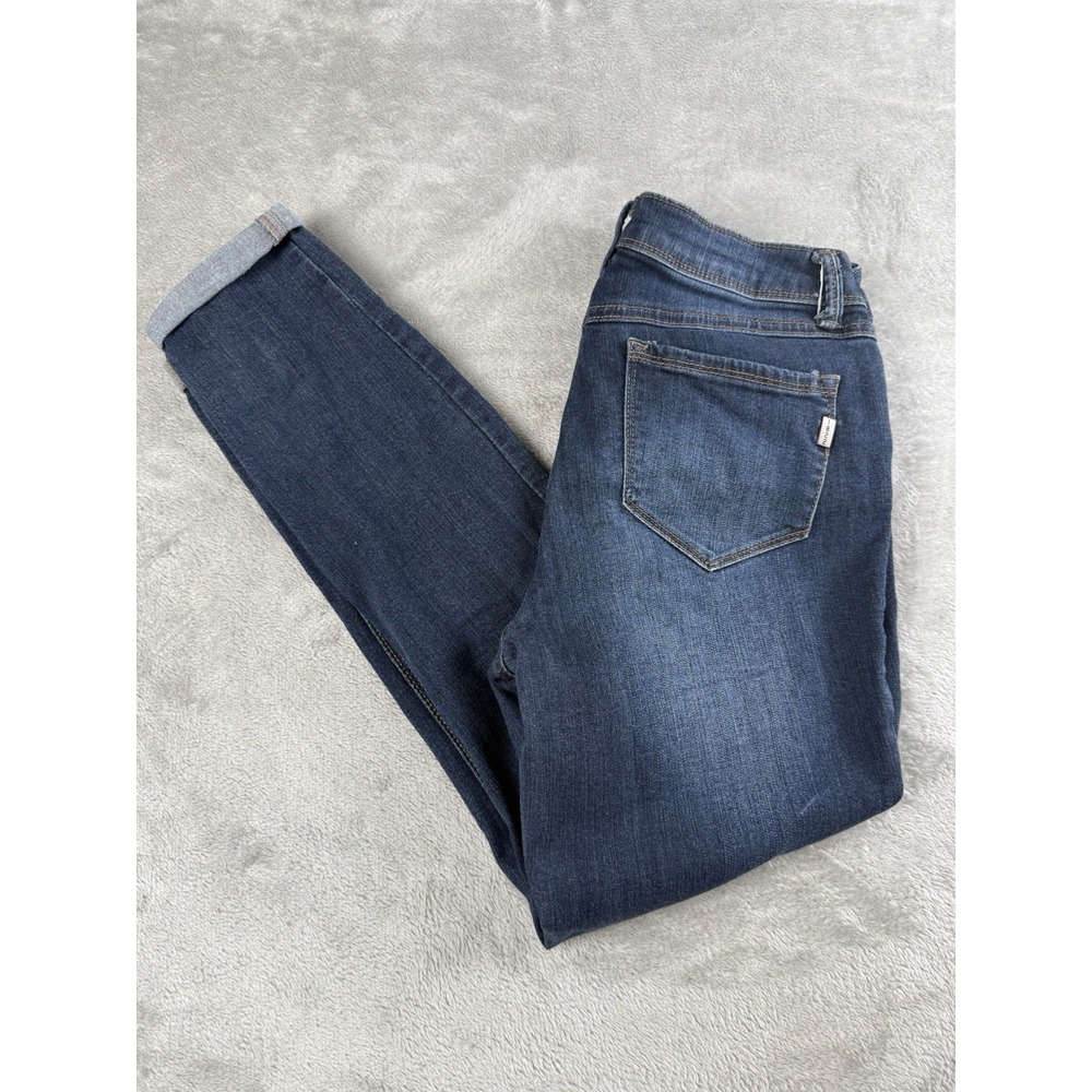 1822 Denim Adrianna Skinny Jeans Womens Size 6 Medium Wash Stretch Cuffed